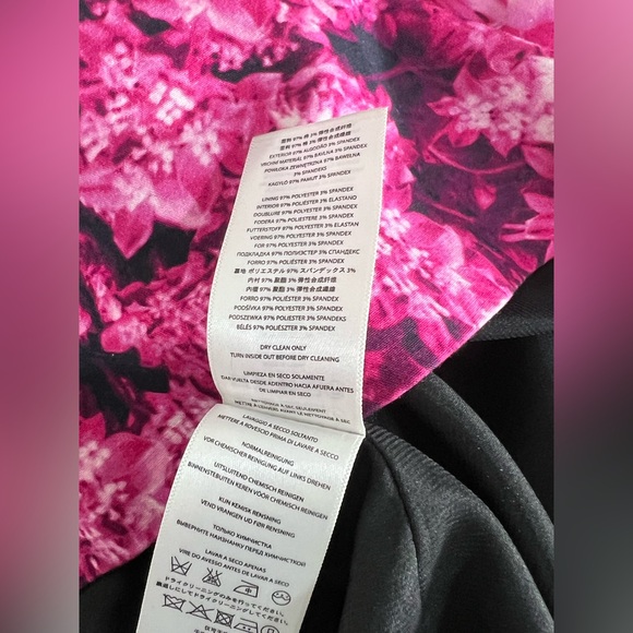 Michael Kors Women's Kew Gardens Pink Floral Shift Mini Dress Pink Size 10 - Picture 7 of 10